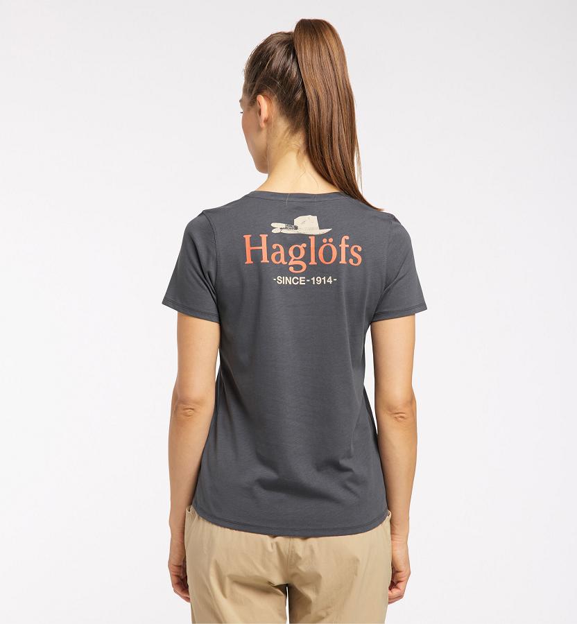 Haglöfs Womens Mirth T-Shirt Black New Zealand 78429KTQE